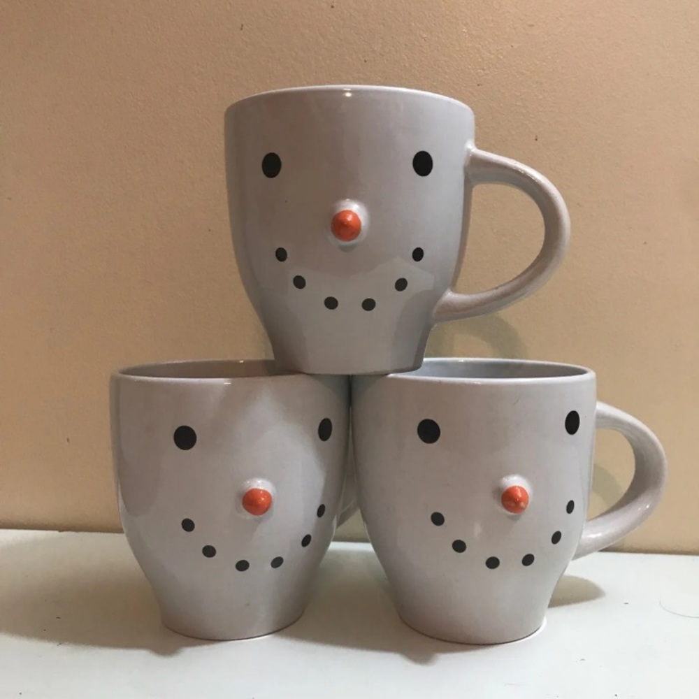 XL 3D Snowman Mug Set Of 3